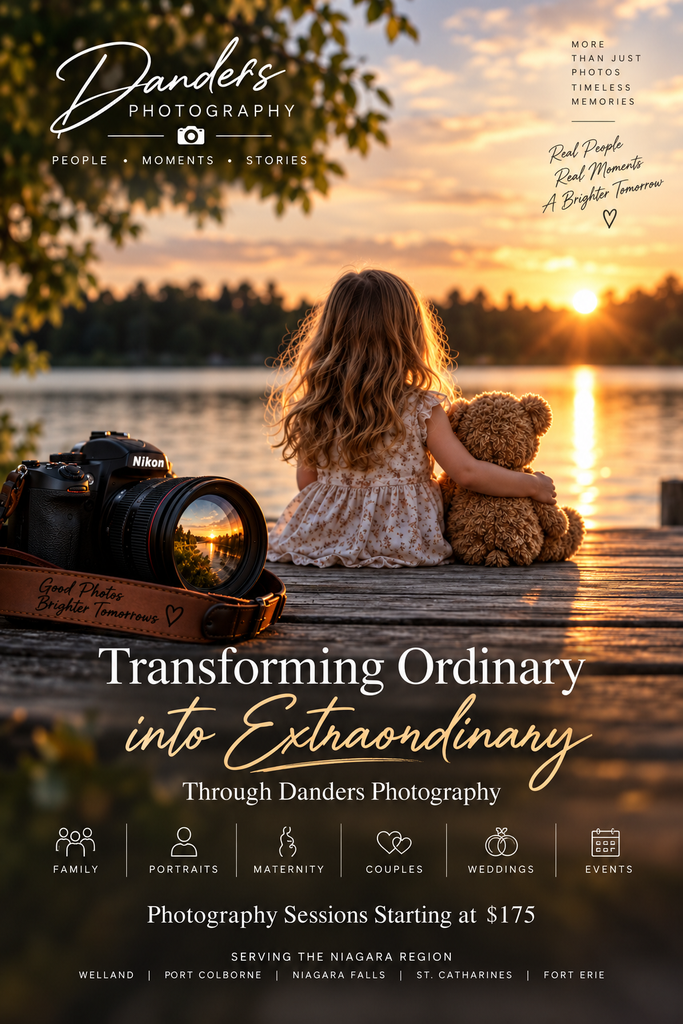 Transforming ordinary moments into extraordinary memories with Danders Photography in the Niagara Region.