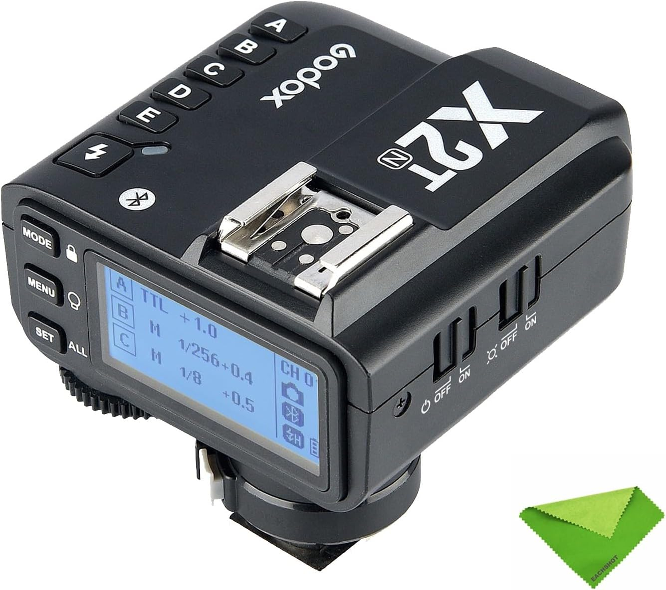 Godox X2T-N TTL Wireless Flash Trigger for Nikon, Bluetooth Connection Supports iOS/Android App Contoller, 1/8000s HSS, TCM Function, 5 Separate Group Buttons X1T Upgrade Version