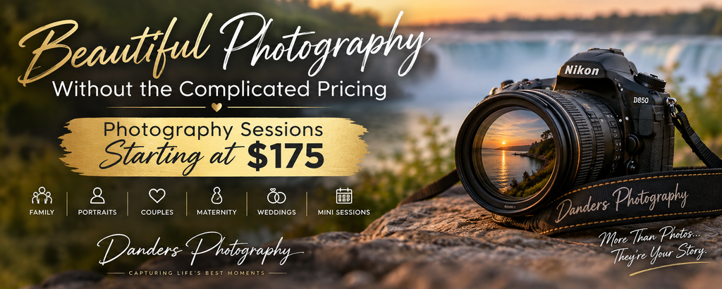 Family photography in Niagara Region by Danders Photography, Professional family photographer Port Colborne Ontario, Niagara Region portrait photography, Couples photography Niagara Region, Family photo session in Niagara Ontario.
